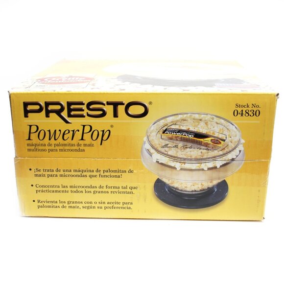 Presto Power Pop Microwave Popcorn Popper Orville Redenbacher's 04830 New Sealed - Picture 4 of 4